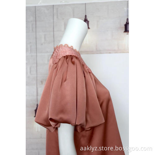Sweet Blouse With Loose Puffy Sleeves For Ladies